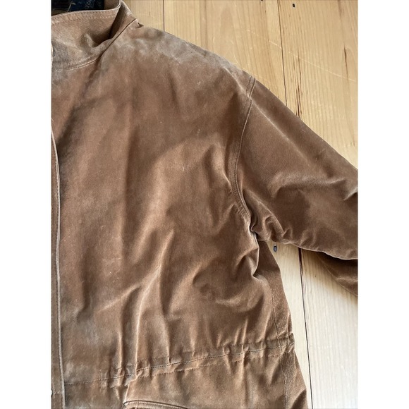 BT Ltd Jacket Mens Large Suede + Aztec Southwest Hood Lined Car Coat Vintage - Picture 7 of 16